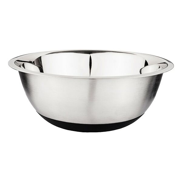 Миска Agness с силиконовым дном, 3 л, нержавеющая сталь