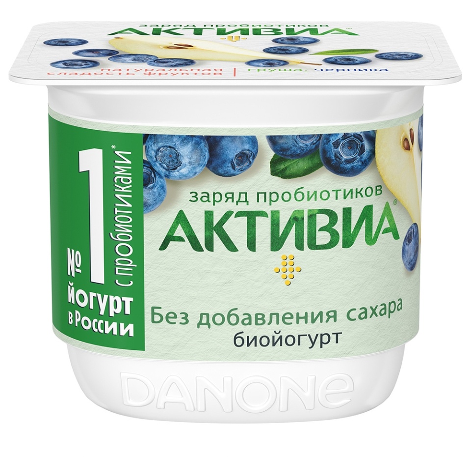 

Биойогурт Активиа груша, черника 2,9 % 130 г