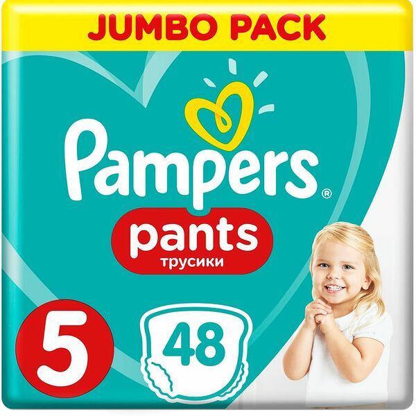 Трусики-подгузники Pampers Junior 12-17 кг размер 5 48 шт