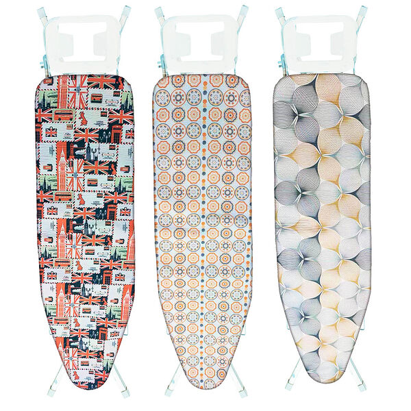 Vetta чехол для гладильной доски на резинке, полиэстер, подкладка поролон, 130х50см, 3 дизайна