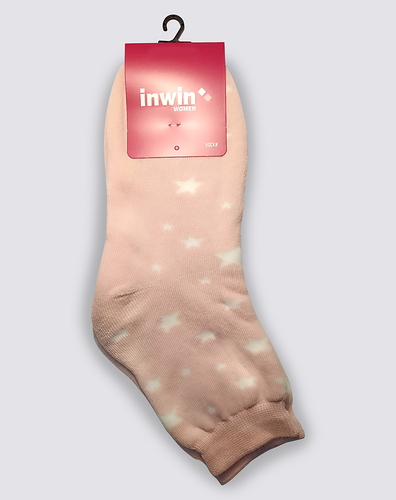 Носки махровые женские Inwin размер 23-25, с рисунком звезды