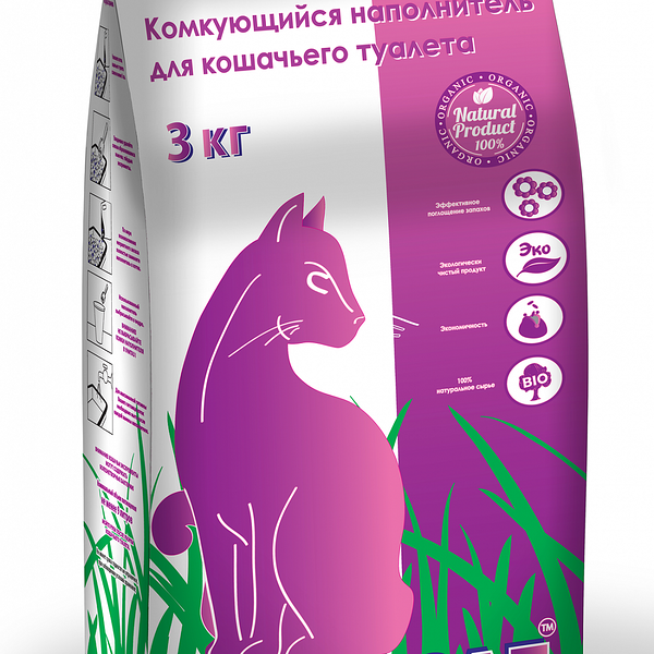 Комкующийся наполнитель для кошачьего туалета ТМ HomeCat (ХоумКэт)