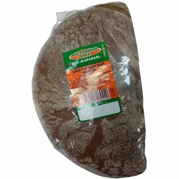 Хлеб Каравай Украинский новый половинка, 300г