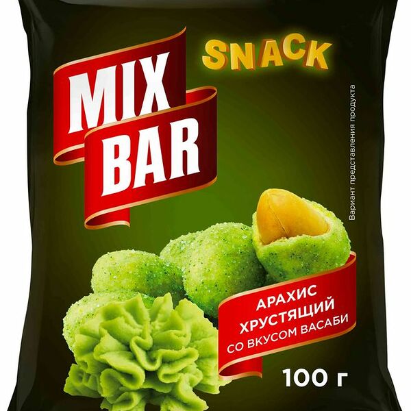 Арахис Mixbar хрустящий со вкусом васаби 100 г
