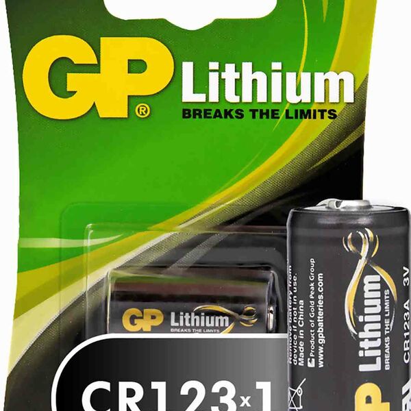 Батарейка литиевая GP CR123A/DL123A/123, 1 шт.