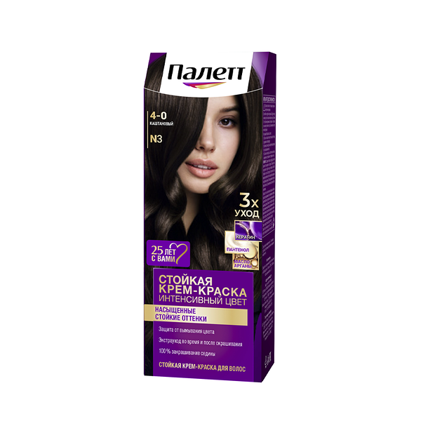 Краска для волос Palette Интенсивный цвет тон N3 каштановый 110 мл