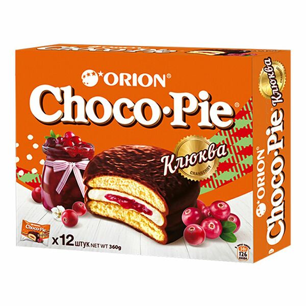 Пирожное Orion Choco Pie клюква 360 г