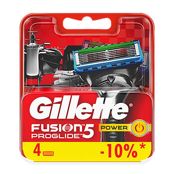 Кассеты для станка Gillette Fusion ProGlide Power сменные, 4 шт.