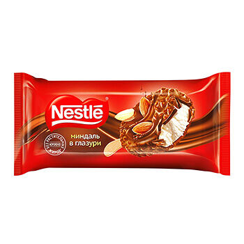 Мороженое сливочное в глазури с дробленым миндалем ТМ Nestle