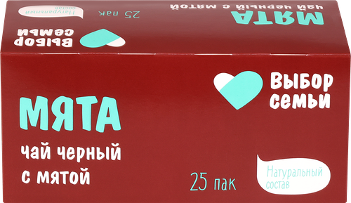 Чай черный Выбор семьи с мятой 25 шт. 45 г