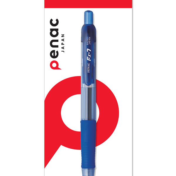 Ручка Penac FX-7 гелевая синяя автоматическая блистер, 0,7 мм