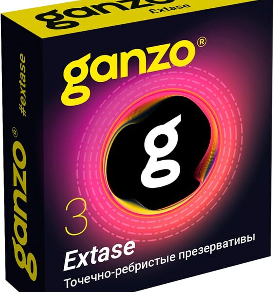 Презервативы Ganzo Extase №3 Ребристые 3шт
