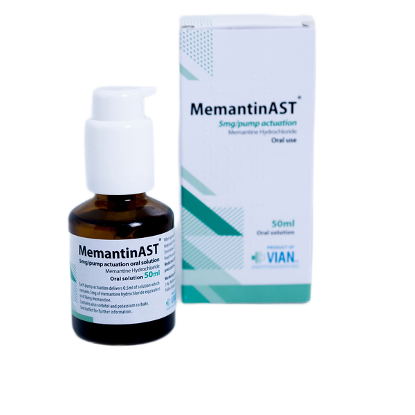 Мемантинаст раствор для внутреннего приема 5мг/0.5 мл 50мл