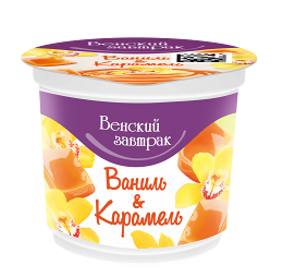 Десерт творожный ваниль-карамель жир. 4%  150гр п/ст Венский завтрак
