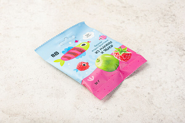 Кусочки ягодно-фруктовые из малины и яблок