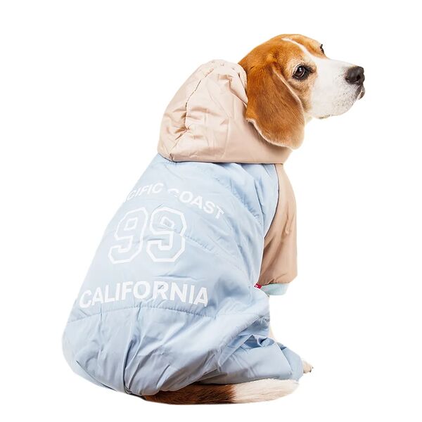 Комбинезон с капюшоном для собак 4XL голубой (унисекс)