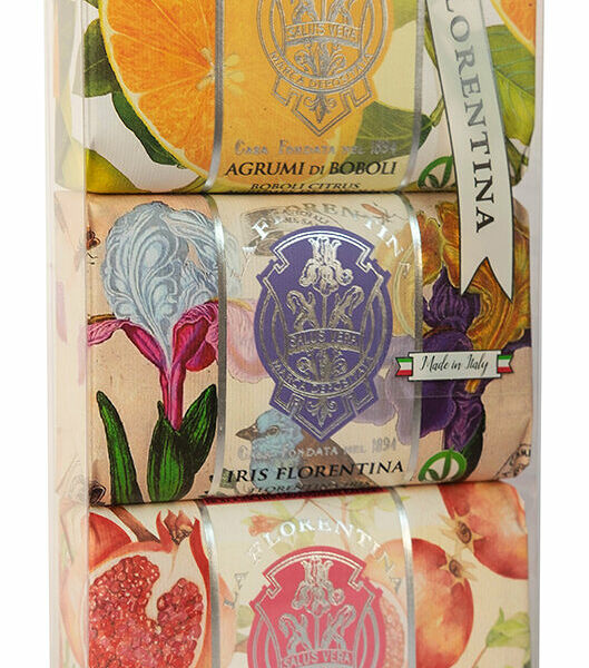 LA FLORENTINA Набор мыла для тела Цитрус + Флорентийский Ирис + Гранат 200 г х 3 шт
