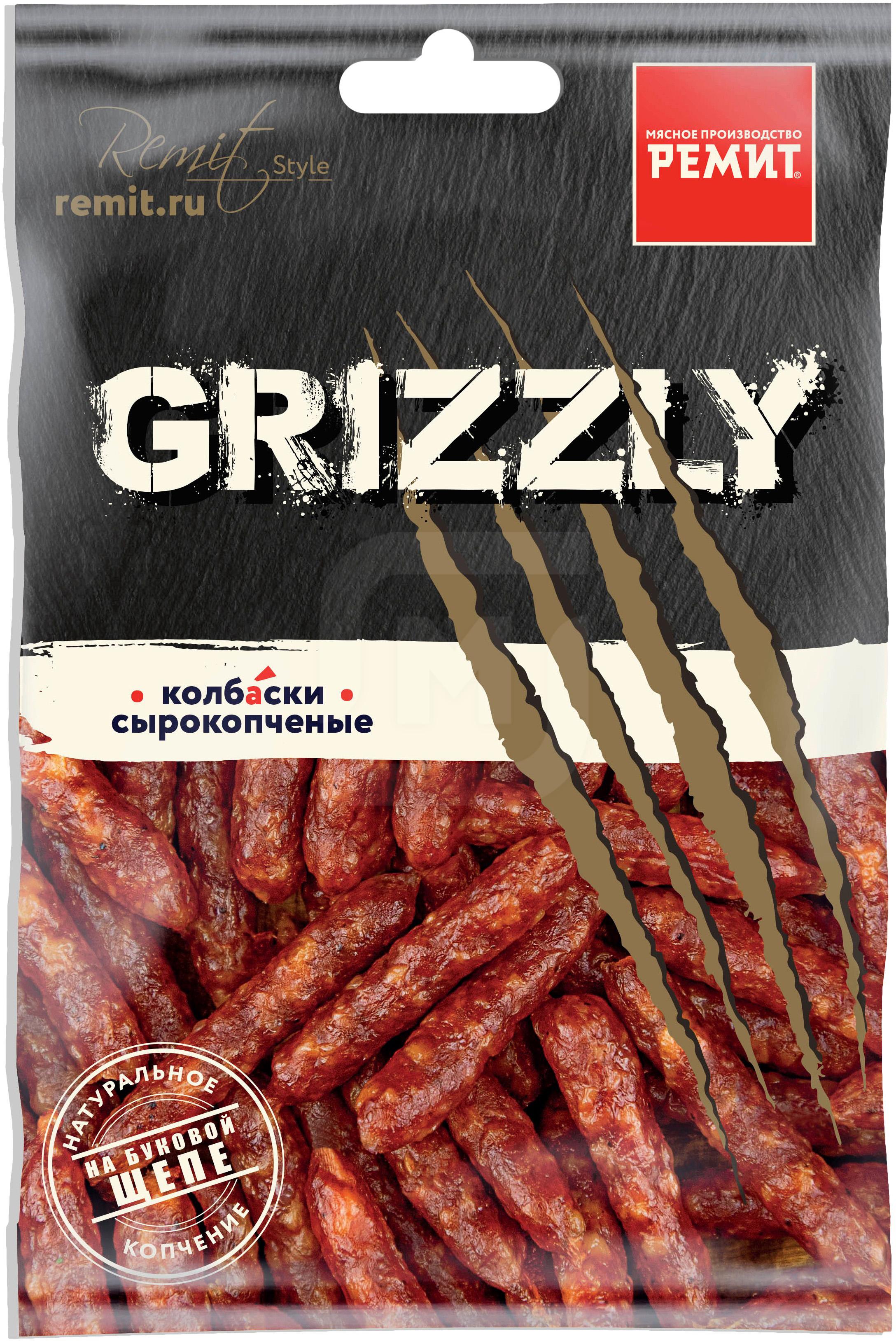 

Колбаски Ремит Grizzly сырокопченая