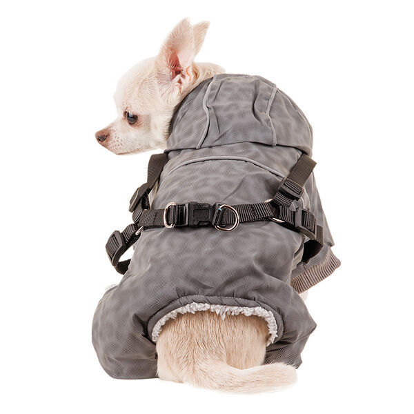 Комбинезон Petmax светоотражающий для собак S серый (унисекс)