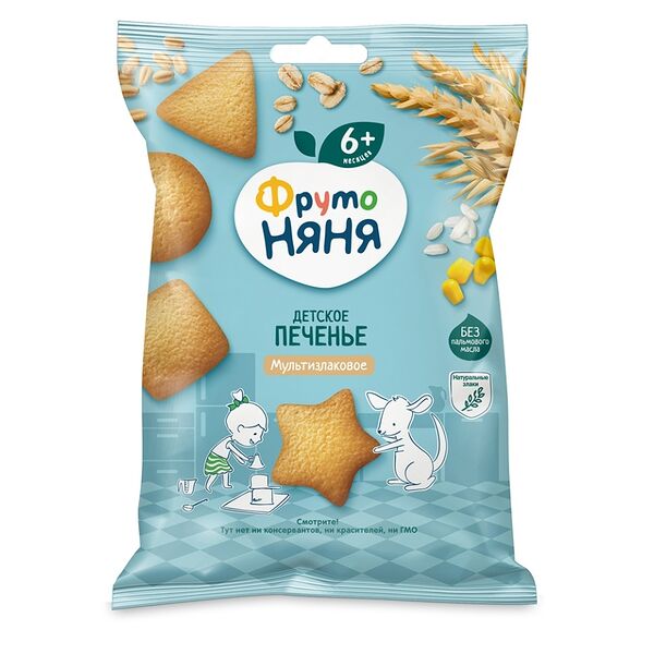 Печенье детское ФрутоНяня Мультизлаковое, 50г
