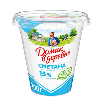 Сметана Домик в деревне 15% 300г