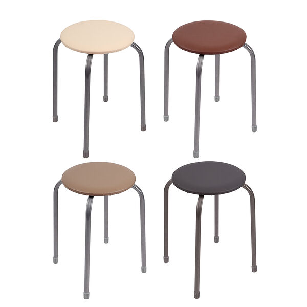 Ника табурет круглый, металл, мдф, мягкое сиденье, h47см, d29см, цвет в ассортименте