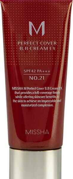 Тональный BB крем Missha М Perfect Cover EX Идеальное покрытие SPF42/PA+++  тон 21 20мл