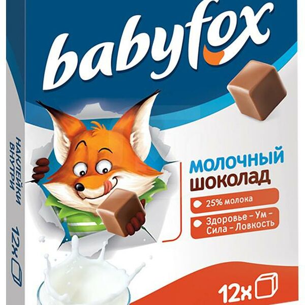 Шоколад молочный Babyfox детский 90 г