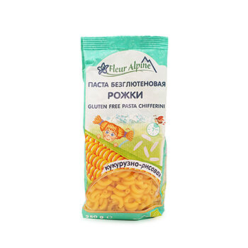 Макаронные изделия кукурузно-рисовые Рожки Fleur Alpine безглютеновые 250г