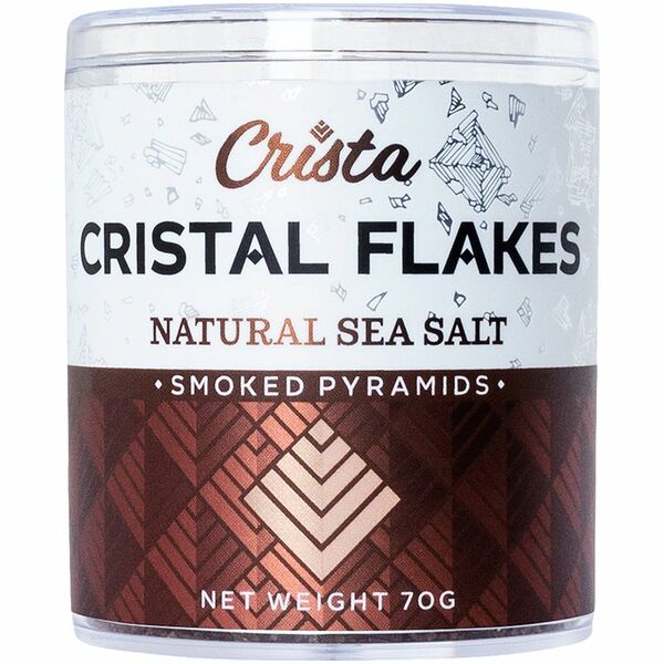 Соль Crista пищевая морская садочная копченая в форме пирамидок 70 г