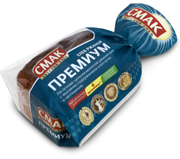 Хлеб Смак премиум ржаной формовой в нарезке, половинка