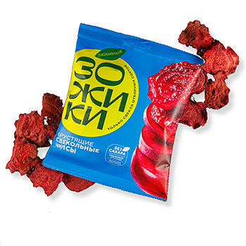 Чипсы свекольные Любимые Зожики хрустящие