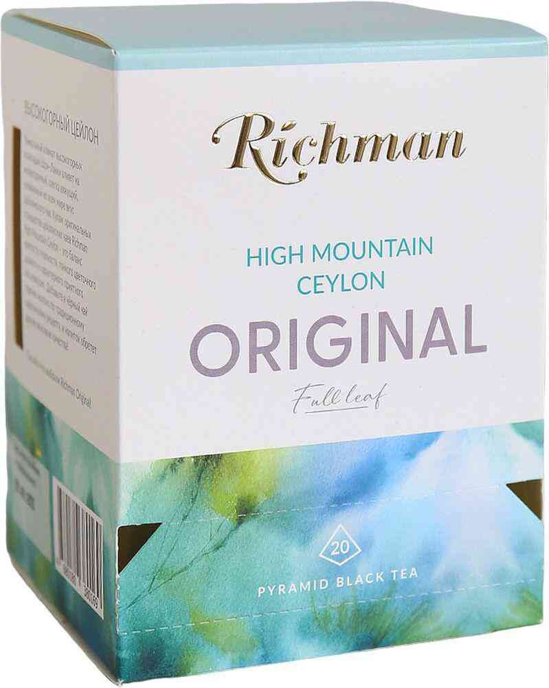 

Чай черный Richman High Mountain Ceylon Original, 20×2 г