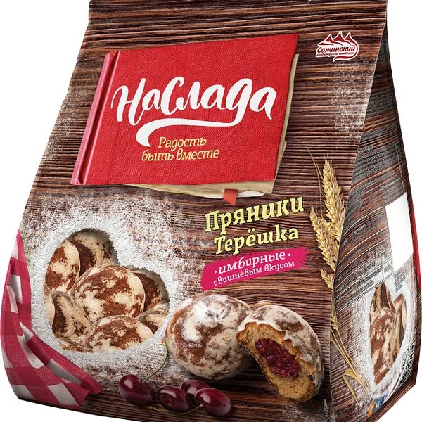 Пряники Наслада Терешка имбирные с вишневым вкусом 380г
