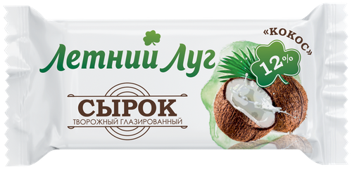 

Сырок творожный глазированный Летний луг в шоколадной глазури с кокосом 12% 30 г