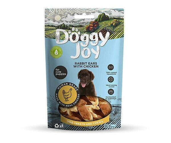 Лакомство для щенков DOGGY JOY 50577 Кроличьи ушки с курицей 90г
