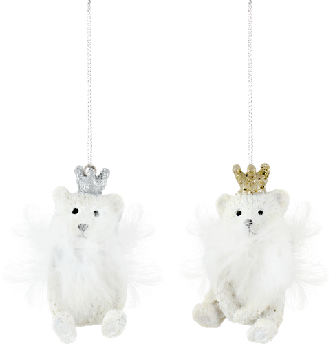 

Украшение елочное Homeclub Медвежонок в короне 7.5 см, 1шт. дизайн в ассортименте