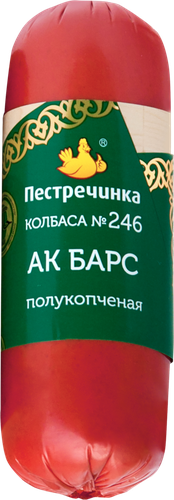

Колбаса полукопченая из птицы ПЕСТРЕЧИНКА Ак Барс Халяль, 350г