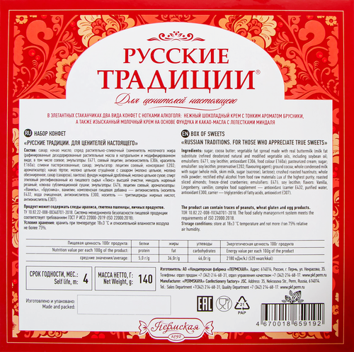 

Набор конфет Русские традиции для ценителей настоящего 140 г