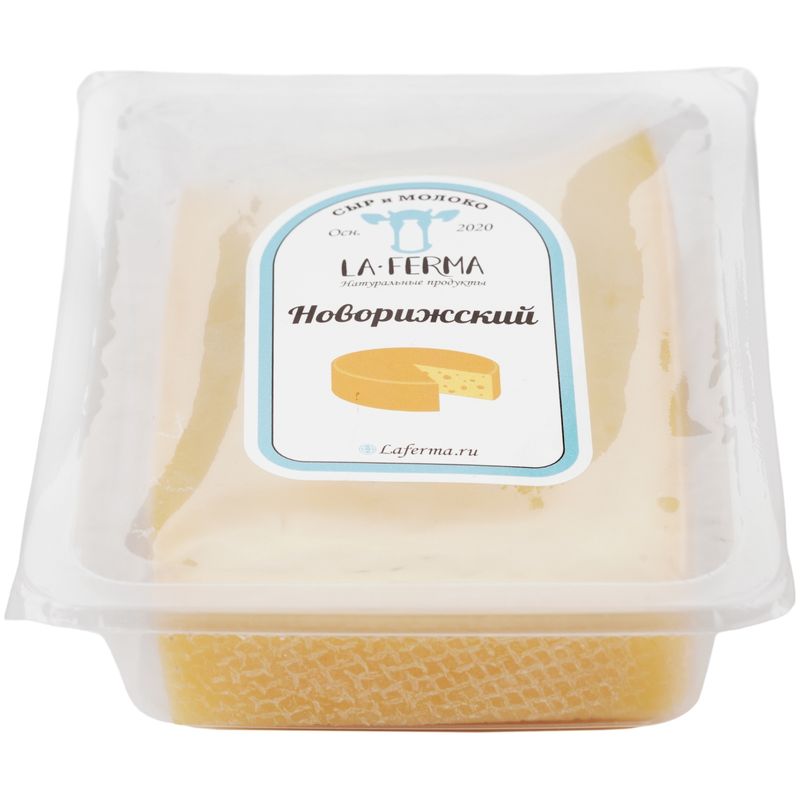 

Сыр полутвёрдый La-Ferma Новорижский сычужный из коровьего молока 45% 200 г