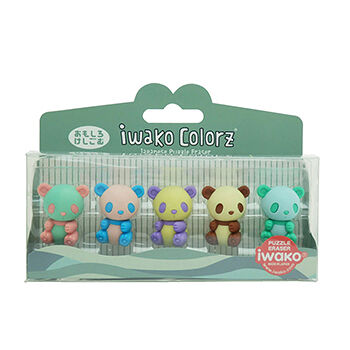 Подарочный набор Iwako стирательных резинок панды 5 шт