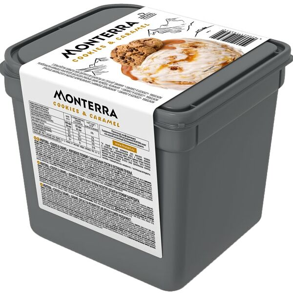 Мороженое Monterra Печенье с карамелью 2.4л