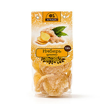 Цукаты Аркада имбирь 120г, Россия