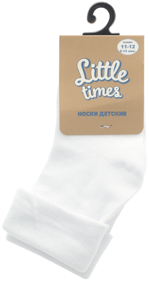 

Носки детские LITTLE TIMES р. 11–12 (6–12мес) белые, Арт. НН8003Л