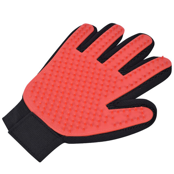 Перчатка для груминга красная Adel Pet 24 х 17 см