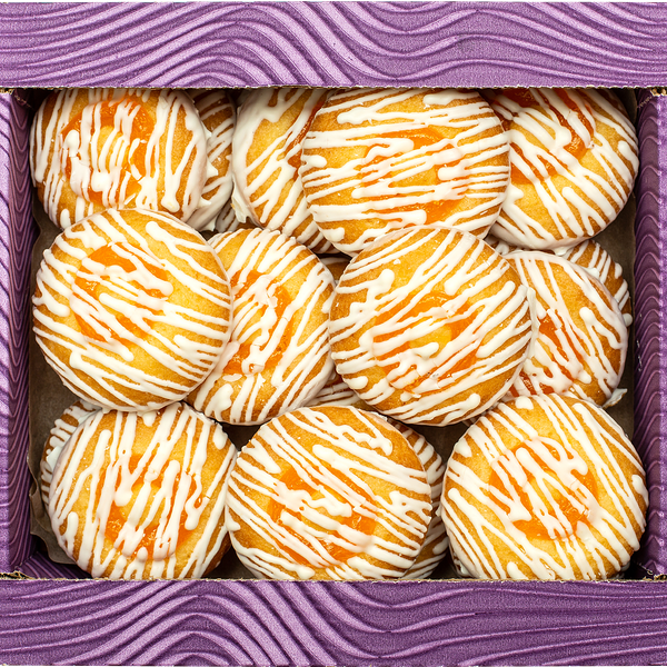 Печенье бисквитное DELISSE Печенюш Апельсиныч, в белой глазури