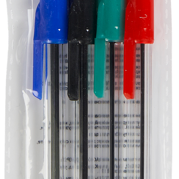 Набор шариковых ручек Моя Цена цветные 4 шт