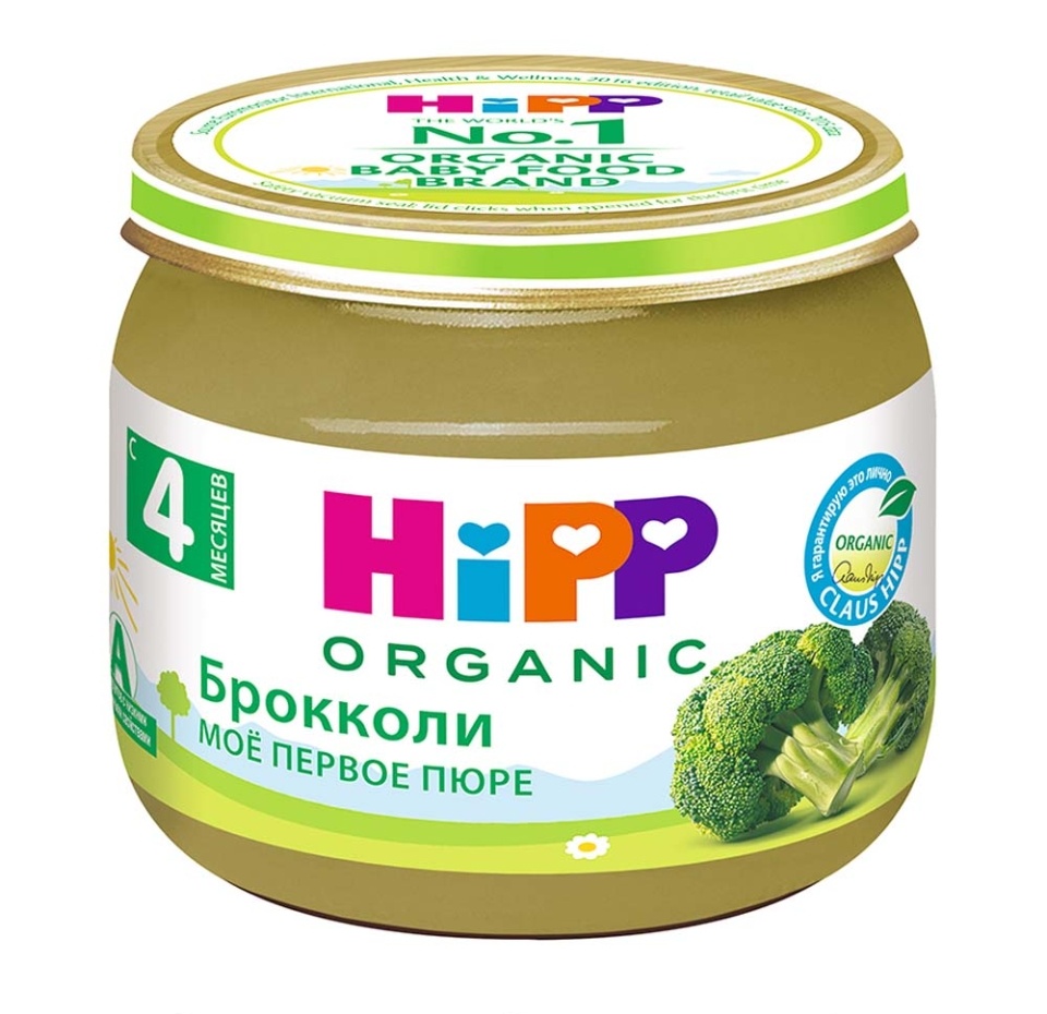

Пюре HiPP Organic Брокколи, с 4 месяцев 80 г