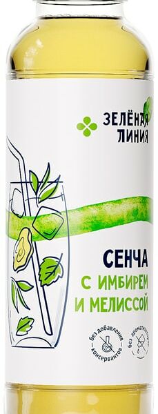 Напиток Зеленая линия Сенча с имбирем и мелиссой 400мл
