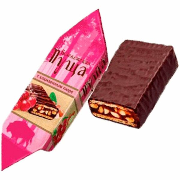 Конфеты Беловежская Пуща Коммунарка с клюквенным пюре